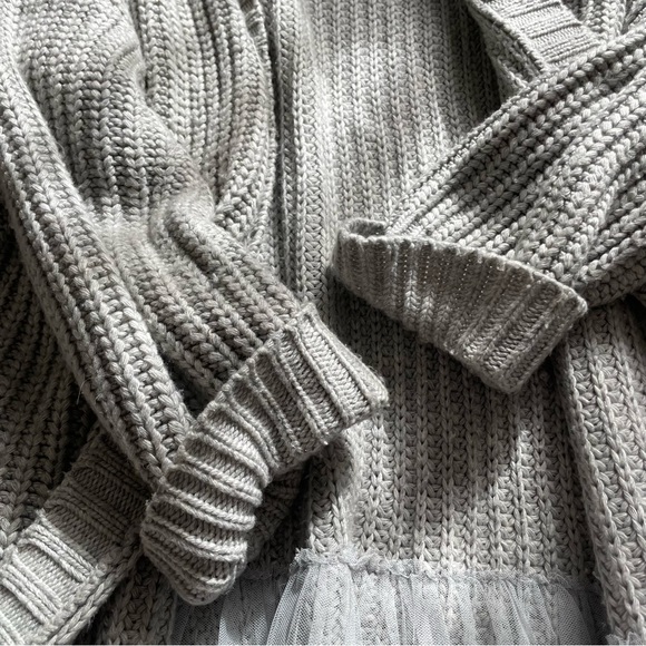 Antropologie Amadi grey knit cardigan size L - Picture 7 of 15